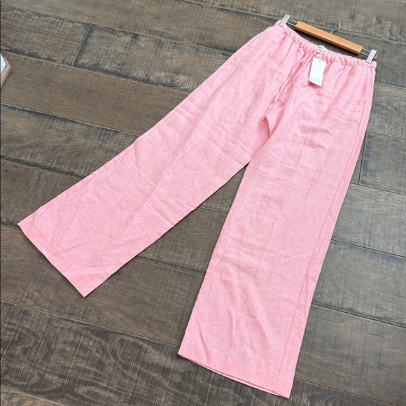 NWT Mango Soft Pink Linen Trousers SIZE M - Picture 8 of 11